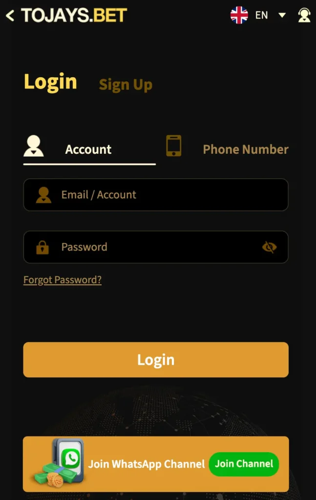 tojay bet login
